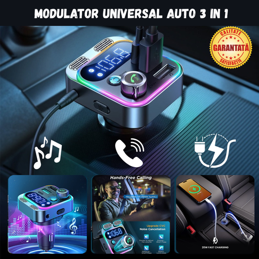 Modulator auto 3-în-1 Bluetooth Joyroom®