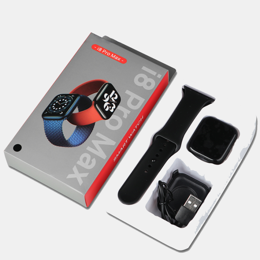 Ceas inteligent negru I8 Pro Max cu aplicații de telefon