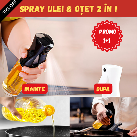 PROMO 1+1 GRATIS RECIPIENT SPRAY ULEI ȘI OȚET